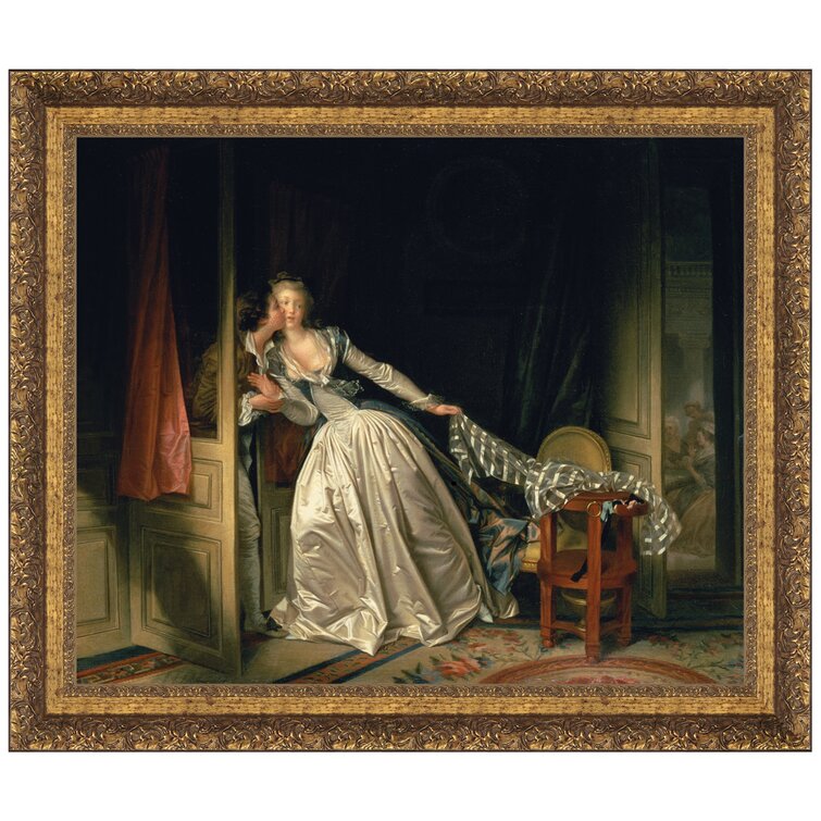 Vault W Artwork The Stolen Kiss C. 1788 Framed On Canvas by Jean